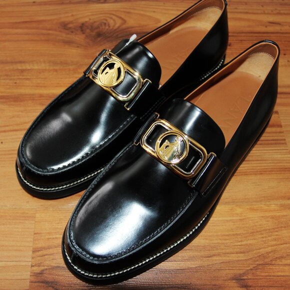 BNWT AW20 LANVIN SWAN LOAFERS IN BRUSHED LEATHER 40 - Picture 2 of 12